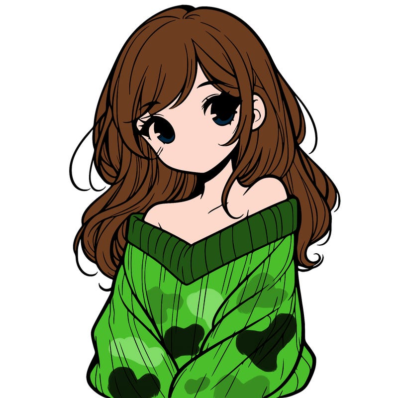 shy pretty girl wearing a sweater that is falling off one shoulder portrait