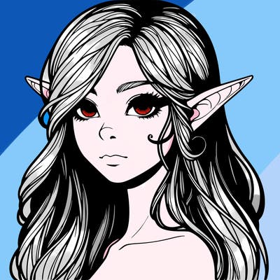 elf girl realistic dark fantasy