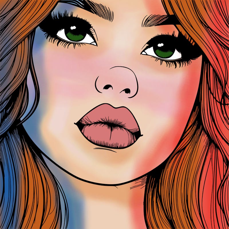 really realistic girl with lips