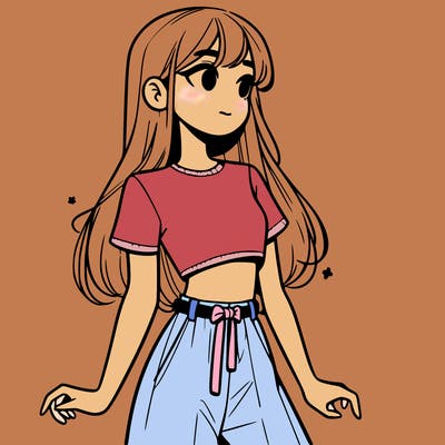 girl in a cute crop top