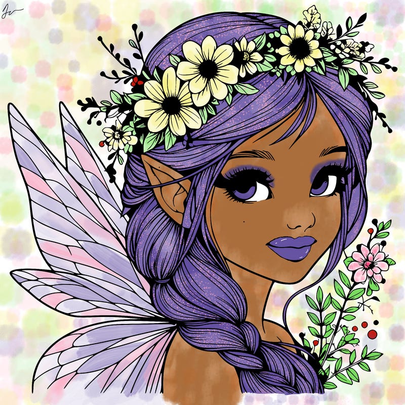 beautiful realistic fairy portrait