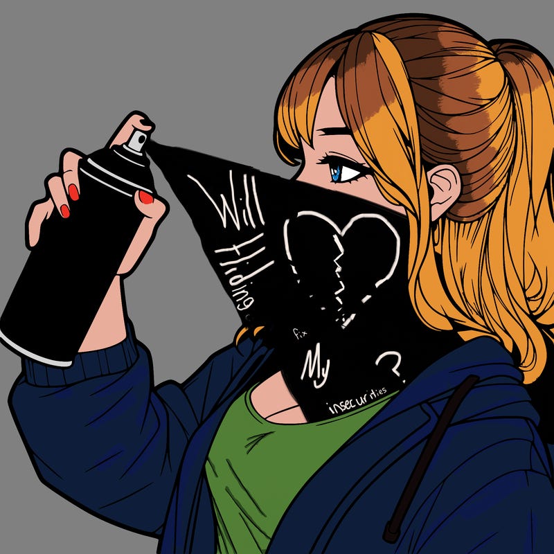 a realistic girl spray, painting