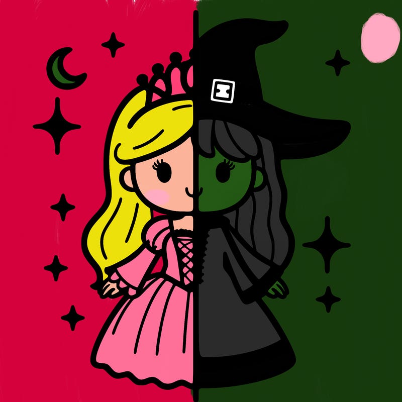 split princess and witch