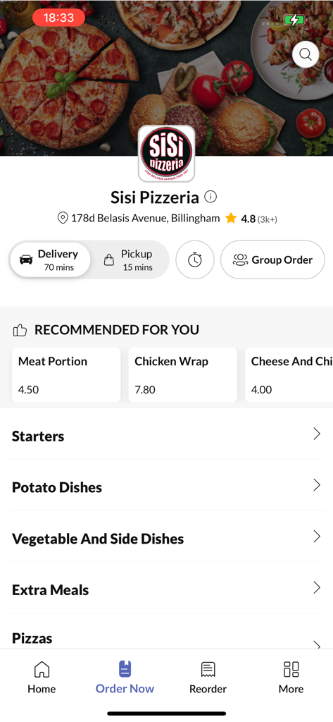Sisi Pizzeria - Food & Drink App | MWM