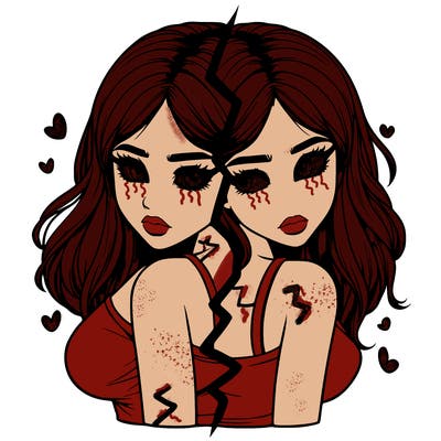 realistic girl split