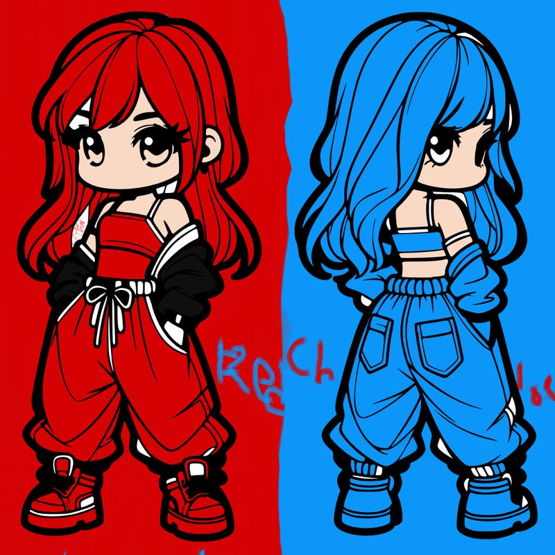 girl in crop top and baggy pants