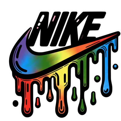 dripping nike logo