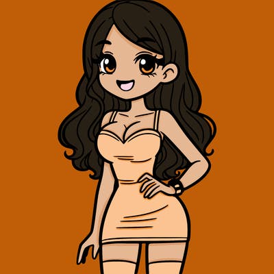 girl wearing tight dress smiling