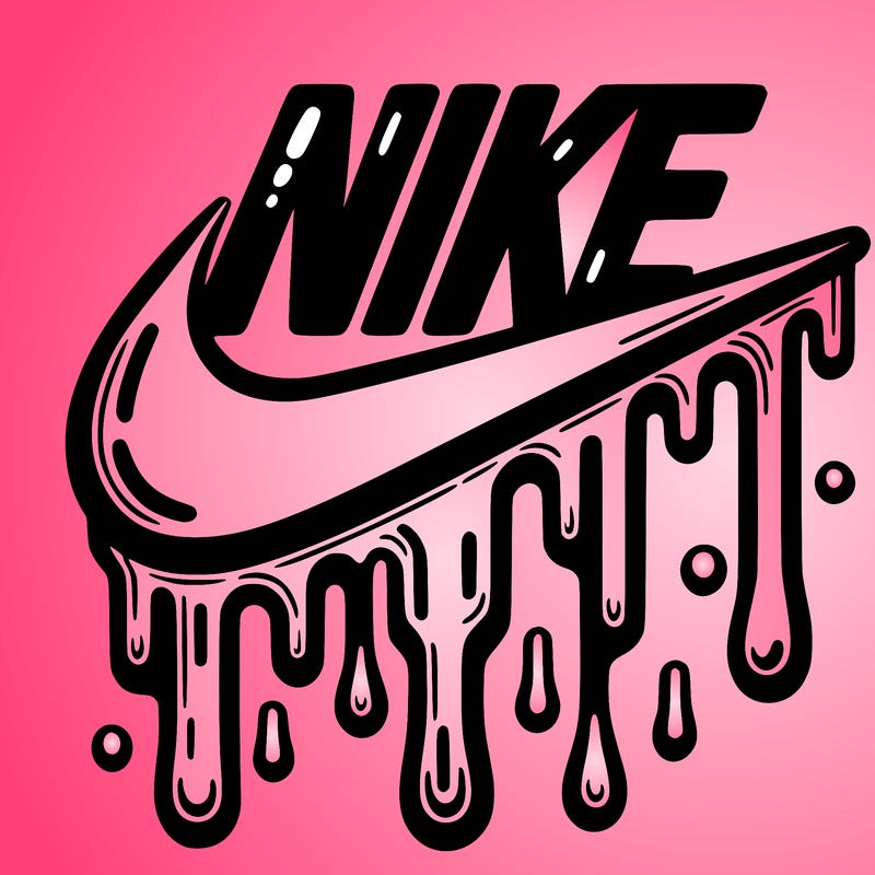 dripping nike logo