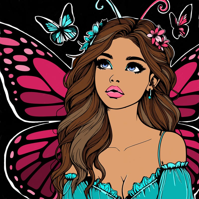 butterfly fairy realistic girl