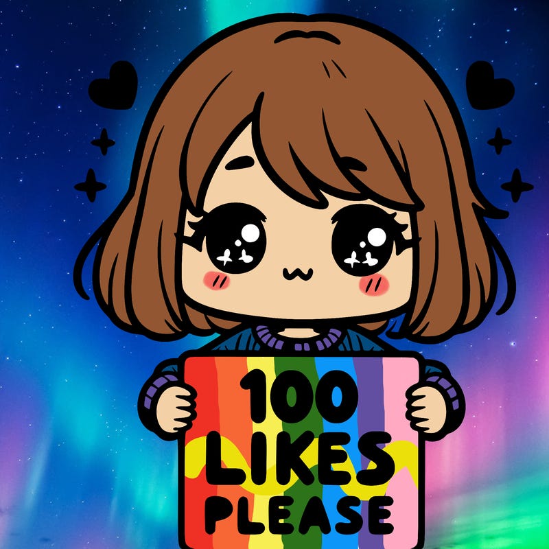 cute girl holding a sign saying 100 likes please