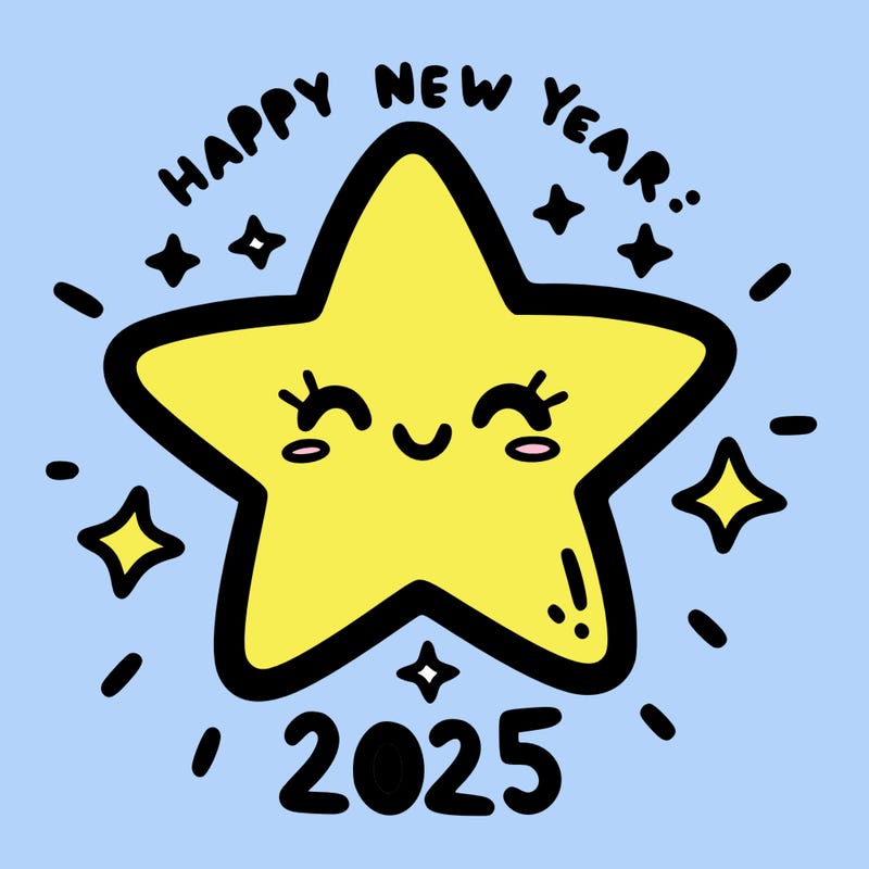 happy new year 2025 star wish