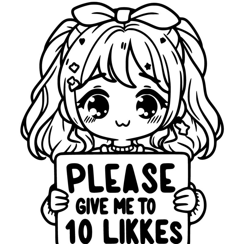 a girl that’s holding a sign that says please give me to 10 k likes
