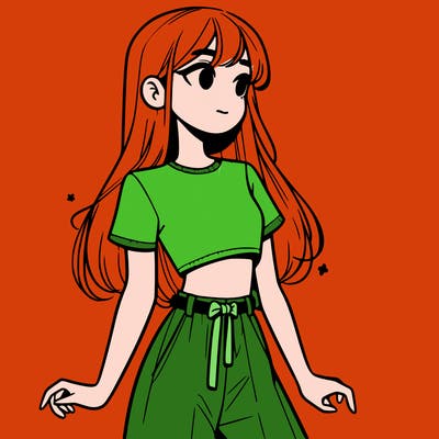 girl in a cute crop top