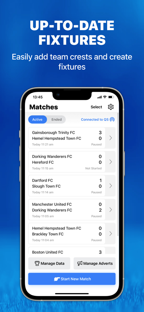 QS Football PRO - QS Football PRO app active matches and fixtures list