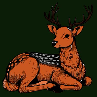 realistic deer with antlers