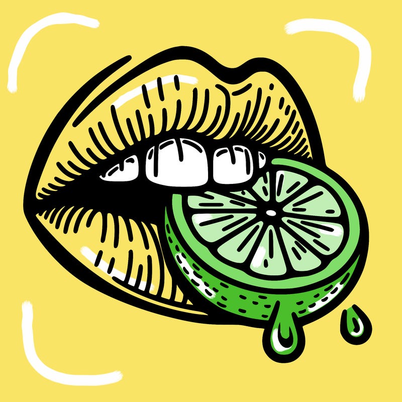 lips with lemon