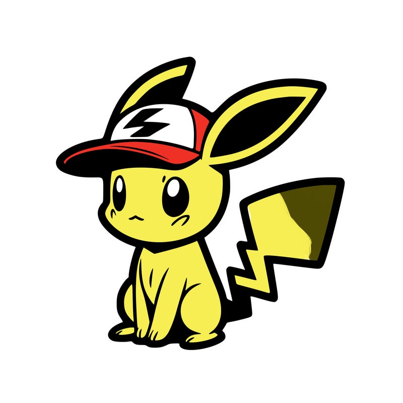 pikachu wearing ash’s hat