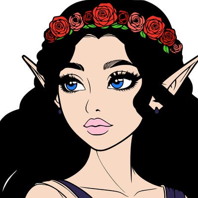 realistic beautiful elf princess