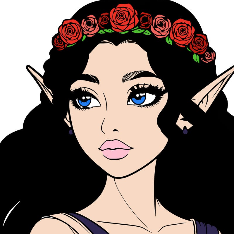realistic beautiful elf princess
