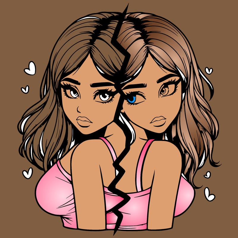 realistic girl split