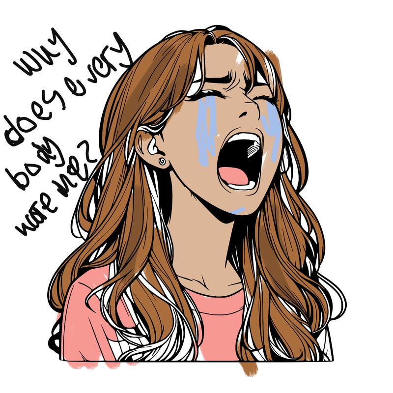 screaming realistic, girl