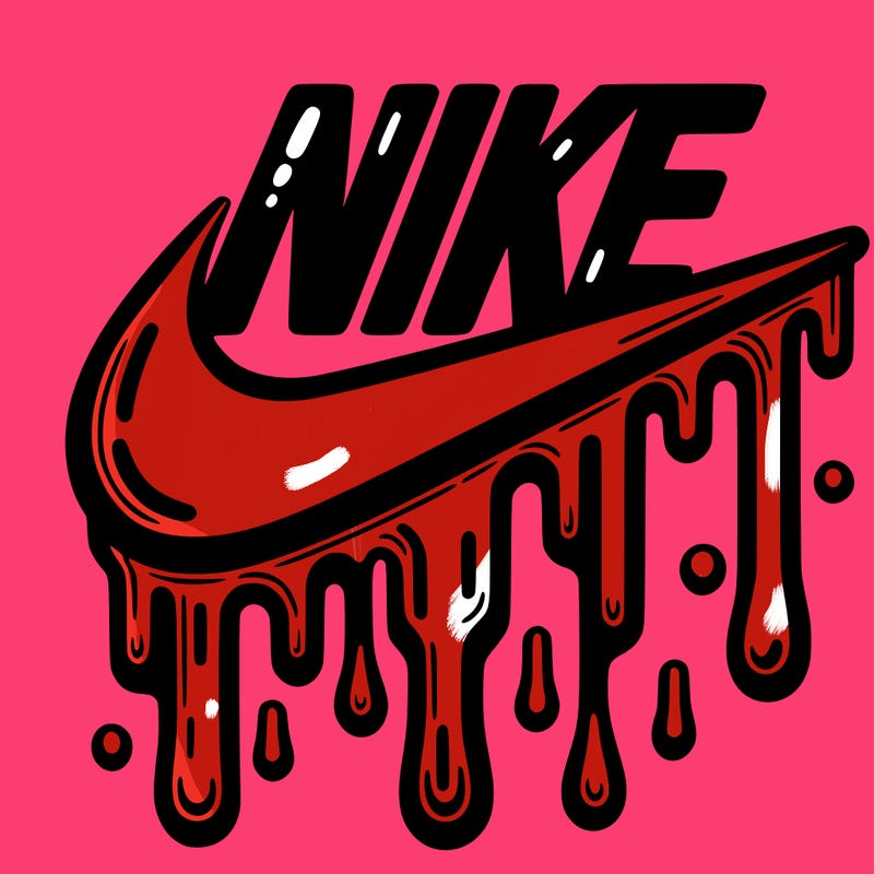 dripping nike logo