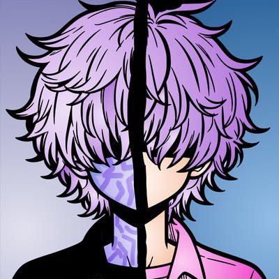 manga boy fluffy hair covering his eyes