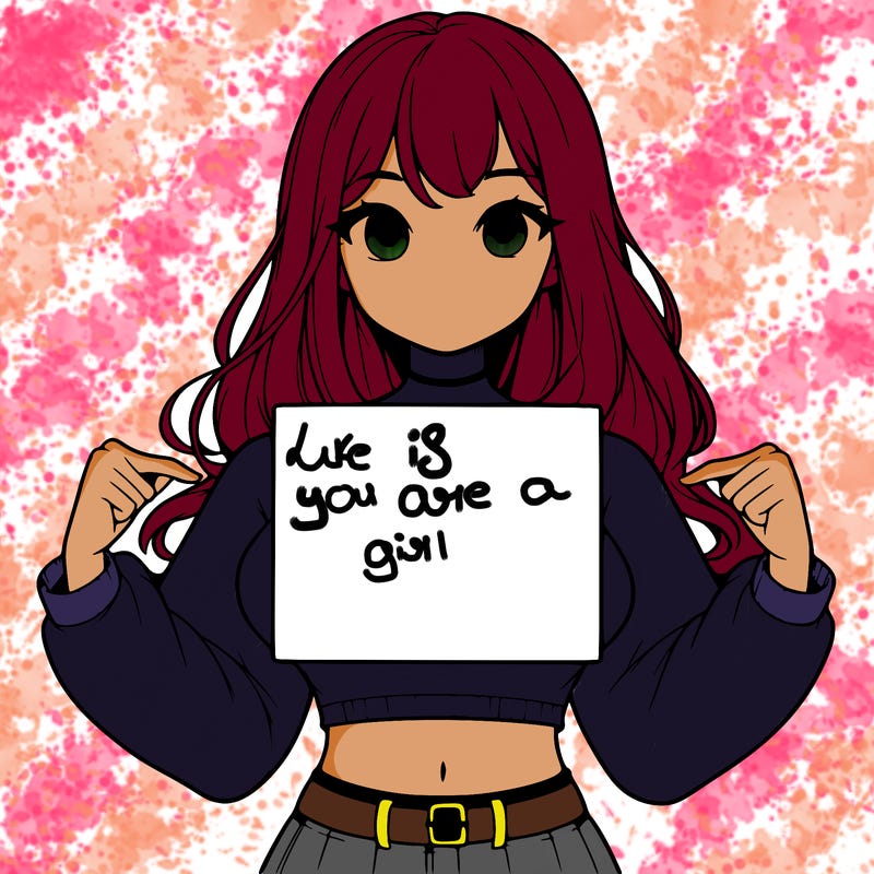 girl holding a blank sign in a long sleeve crop top