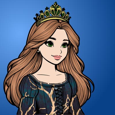 a realistic medieval princess with a tiara