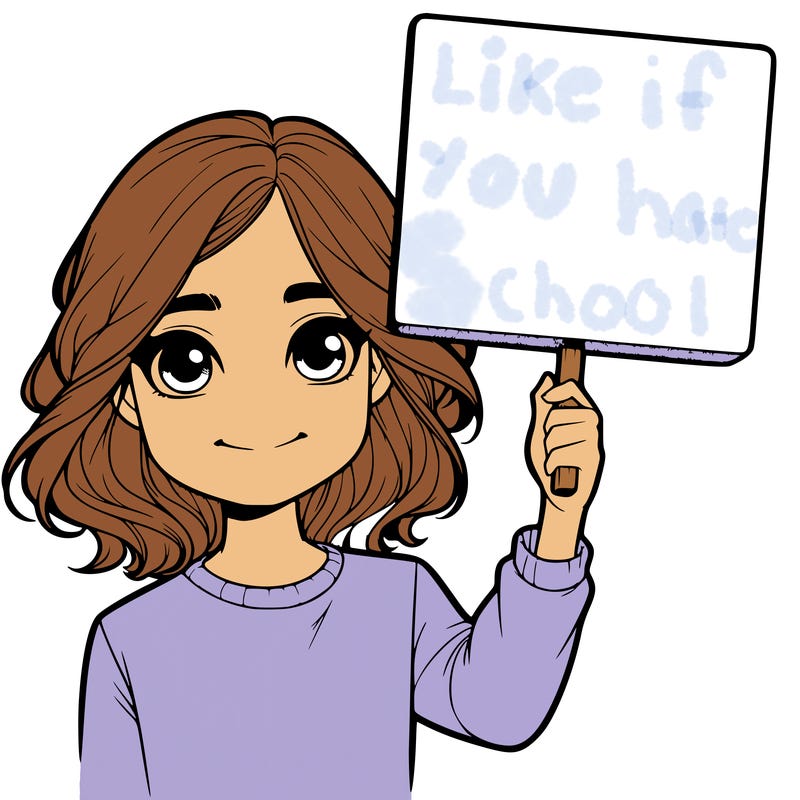 realistic girl holding up a sign