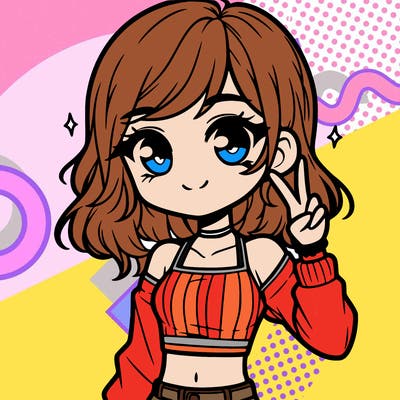 cute girl with crop top