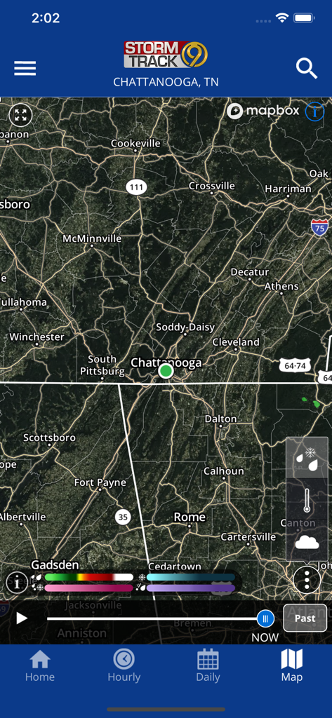 WTVC Storm Track 9 - WTVC Storm Track 9 interactive weather radar map for Chattanooga