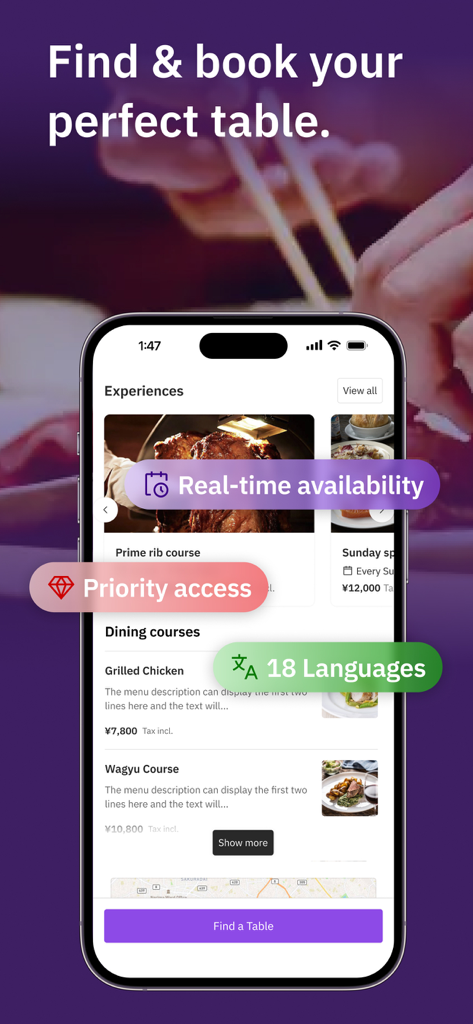 TableCheck - Reservations - Food & Drink App | MWM