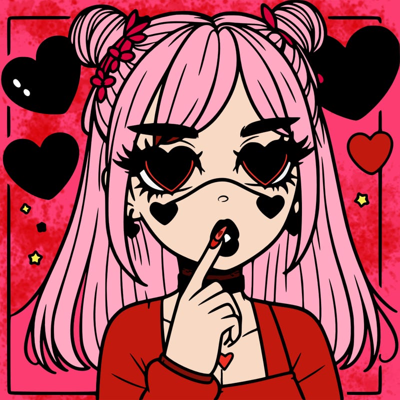 aesthetic heart girl