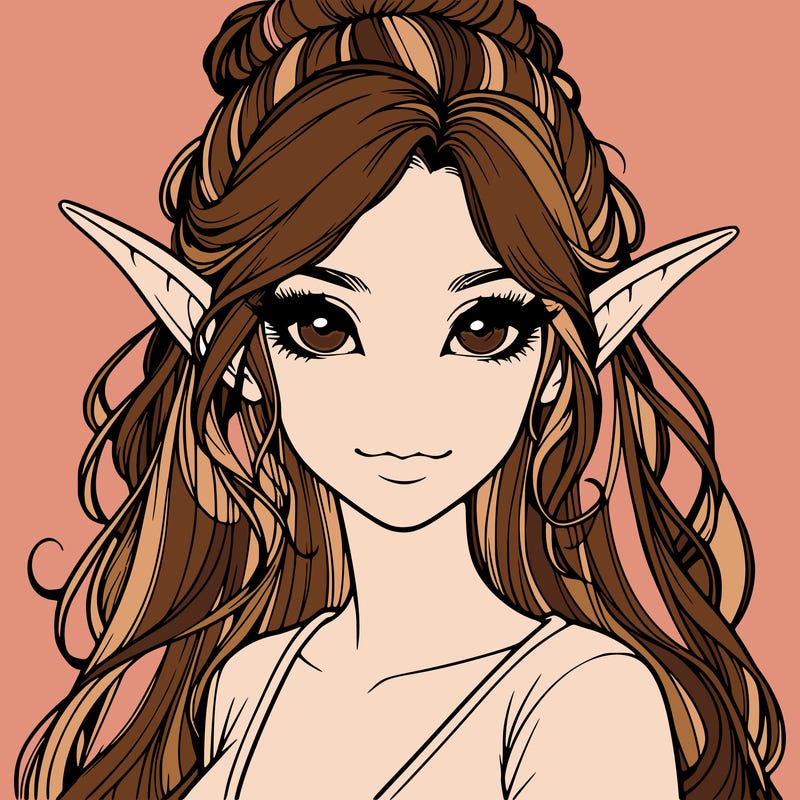 a beautiful realistic elf girl