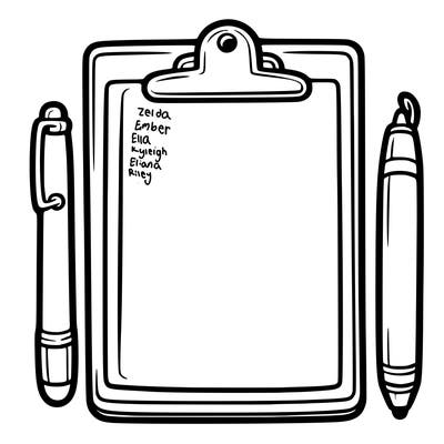 blank clip board with pen