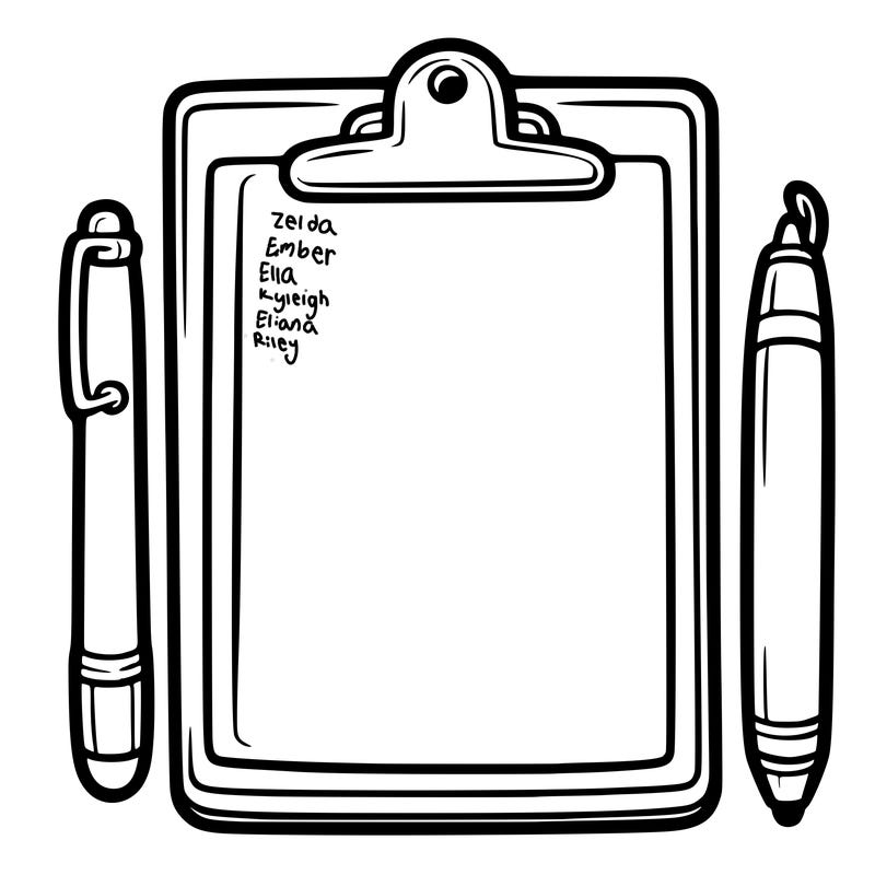 blank clip board with pen