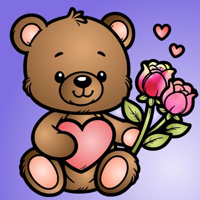 teddy bear a holding heart