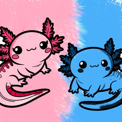 cute axolotls