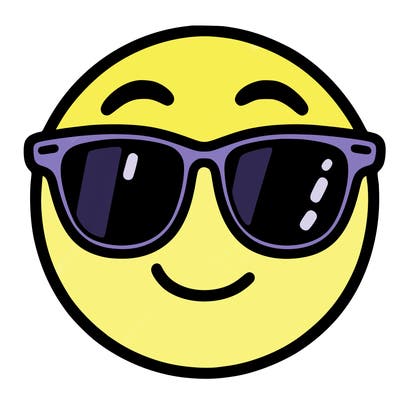 emoji with sunglasses