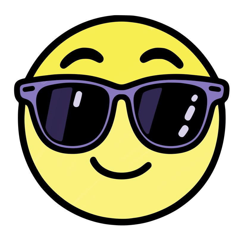 emoji with sunglasses