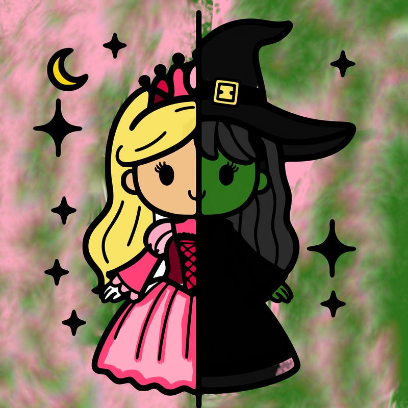 split princess and witch
