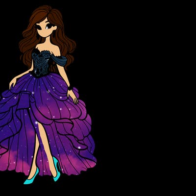 pretty girl in pink prom dress