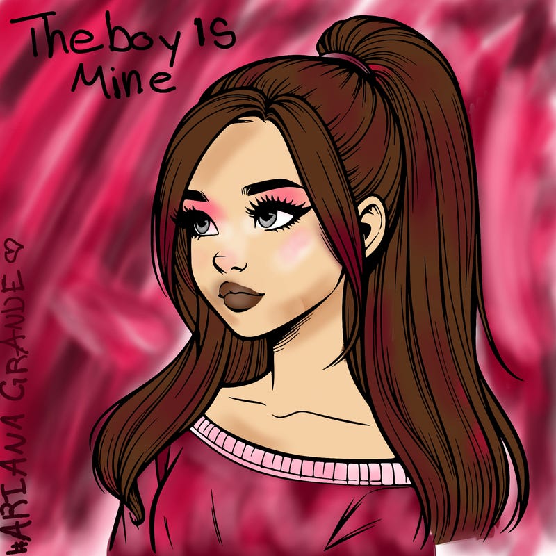 realistic girl with a high ponytail