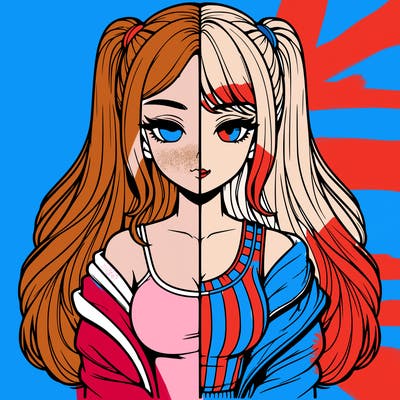 realistic girl split