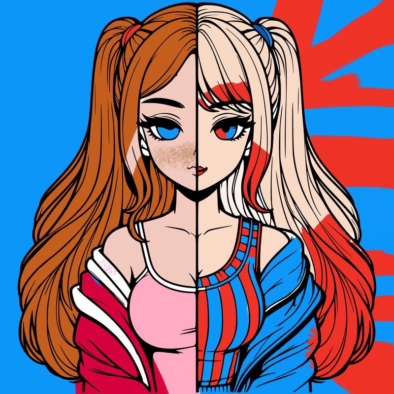 realistic girl split