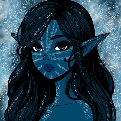 elf girl realistic dark fantasy