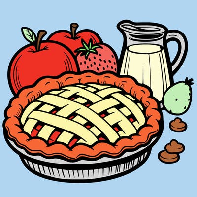 a pie of food