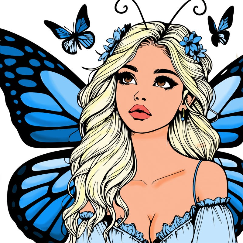 butterfly fairy realistic girl
